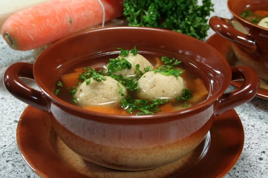 Marrow dumpling soup