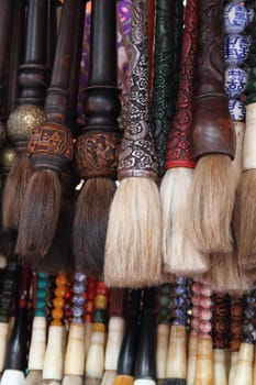 Asian calligraphy brushes