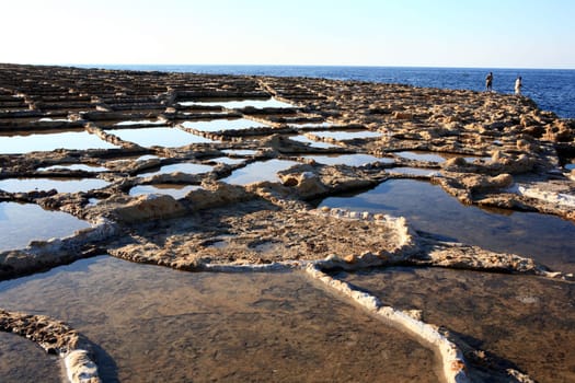 Salt pans near Marsalforn