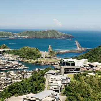 Attractive harbor scenery
