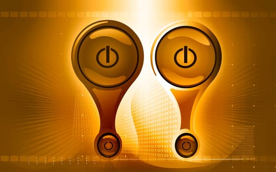 Illustration of two power buttons