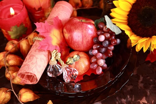 Place setting for Thanksgiving