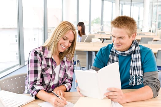 Student sitting in classroom