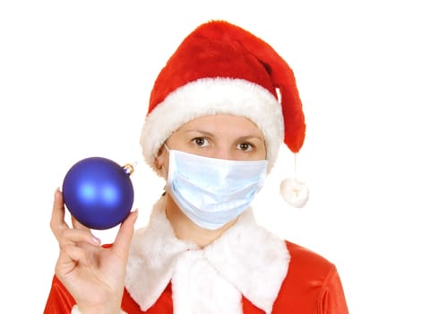 santa claus in a gauze mask