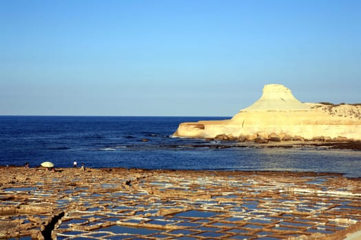 Salt pans near Marsalforn