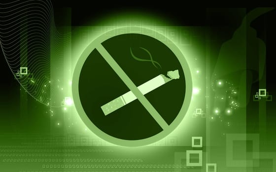Illustration of a no smoking logo