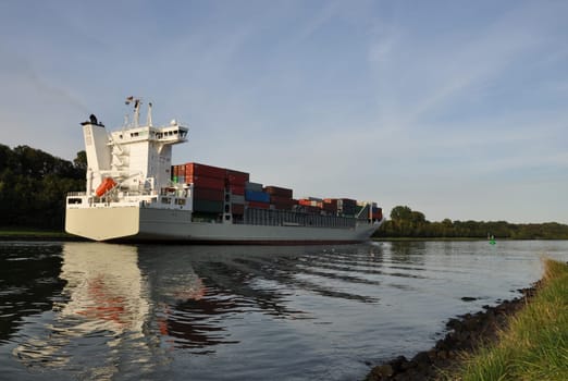 Container ship on the NOK