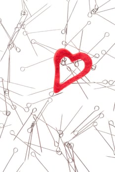 Heart and needles