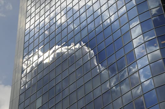 Reflection on a high-rise building