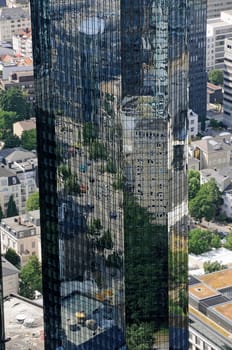 Reflection on a high-rise building