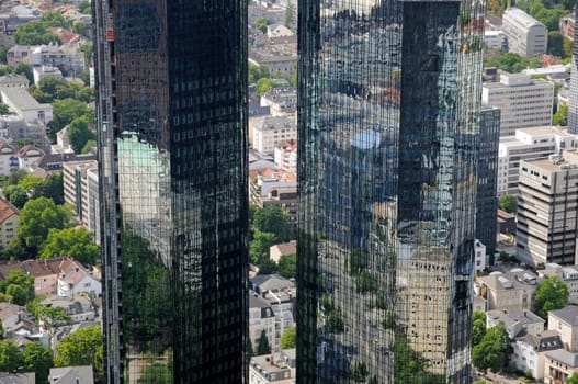 Reflection on a high-rise building