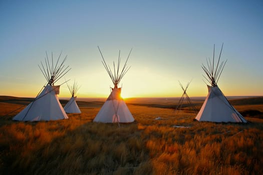Indian Tipis, North America
