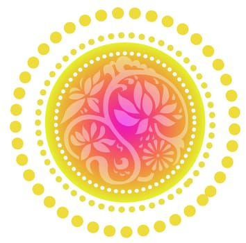 retro lotus pattern