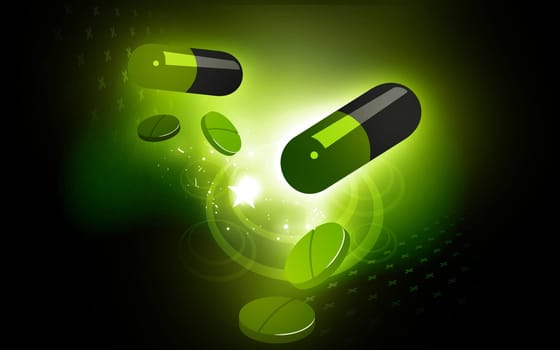 Illustration of medicines with star
