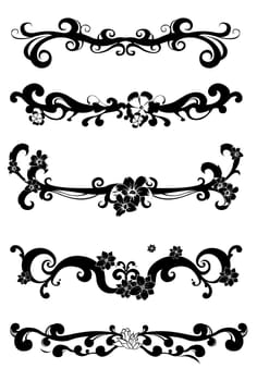 black flower pattern