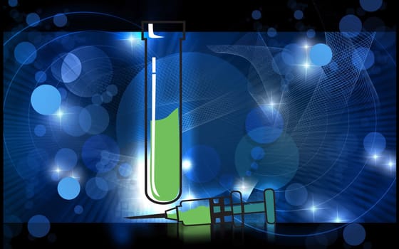 test tube and syringe