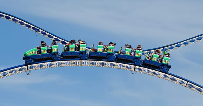 Roller coaster at Munich's Oktoberfest