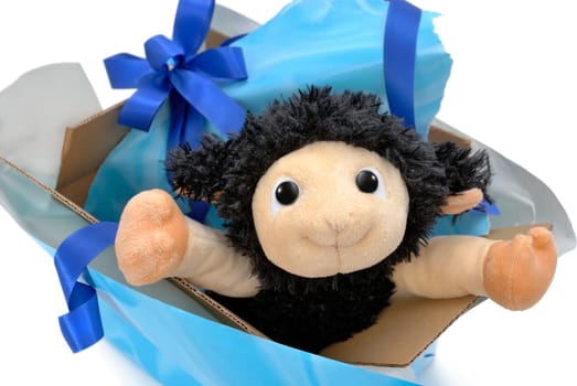 Cute stuffed animal as a surprise