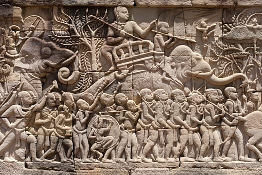 Ancient relief of the Khmer