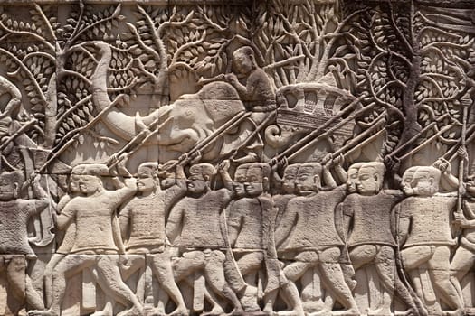 Ancient relief of the Khmer
