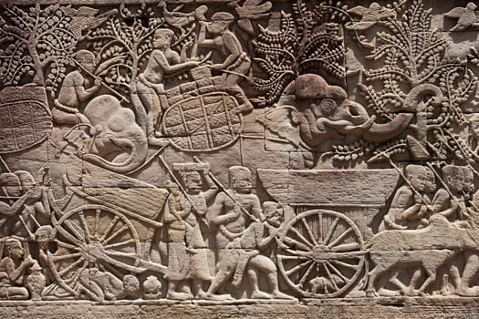 Ancient relief of the Khmer
