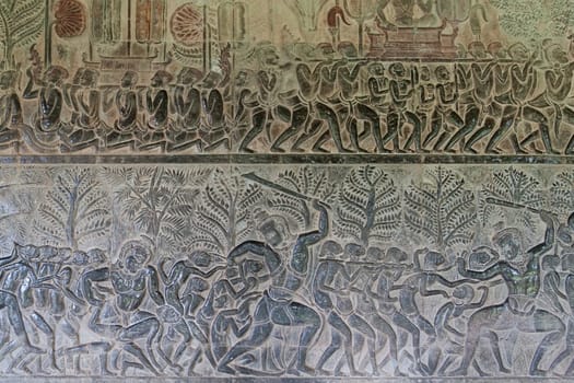Ancient relief of the Khmer