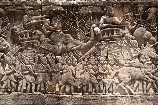 Ancient relief of the Khmer