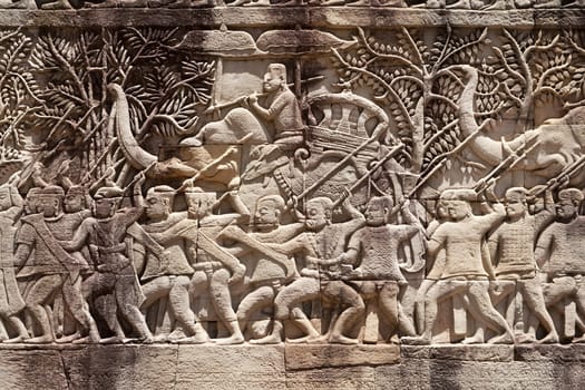 Ancient relief of the Khmer