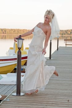 Bride on the lake
