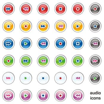 fully editable vector web audio icons wi