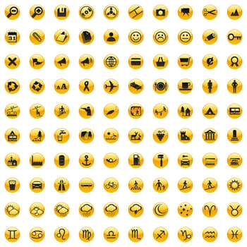 one hundred fully editable vector web ic