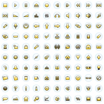 one hundred fully editable vector web ic