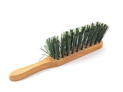 Sweeping brush on a white background.