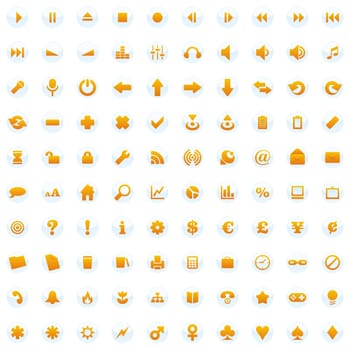 one hundred fully editable vector web ic