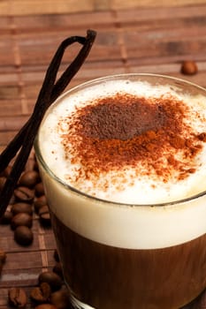 Espresso with milk foam vanilla