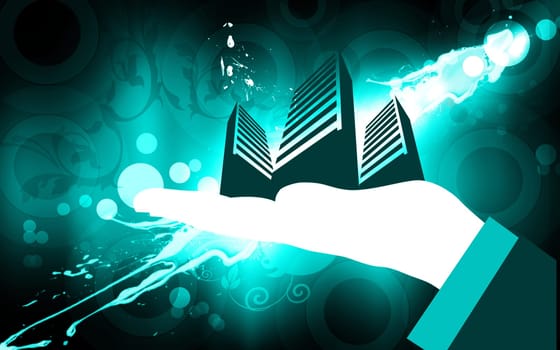 hand keeping buildings in palm