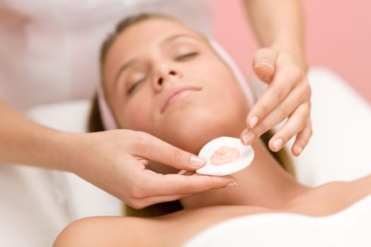 Facial care - woman cosmetics treatment