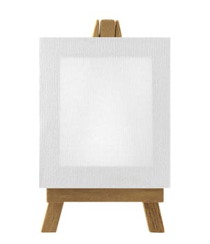 Easel with blank canvas