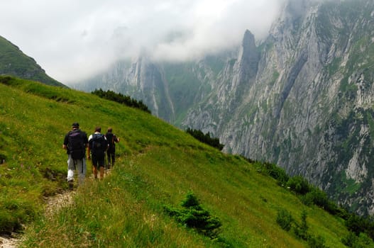 in the hiking area Alpstein,Appenzell,sch