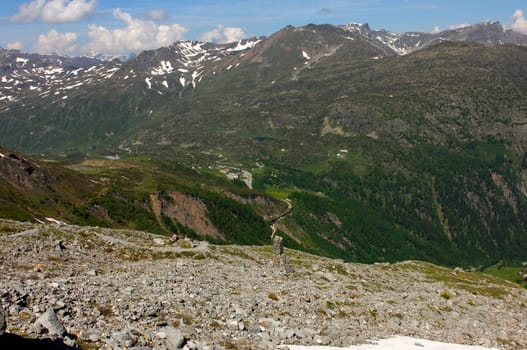 View of the Simplon Pass,Valais Alps,Valais,Switzerland