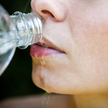 Woman drinking water