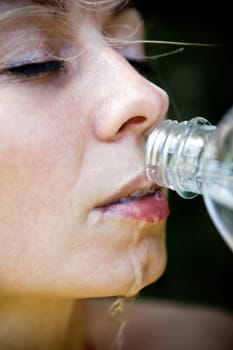 Woman drinking water