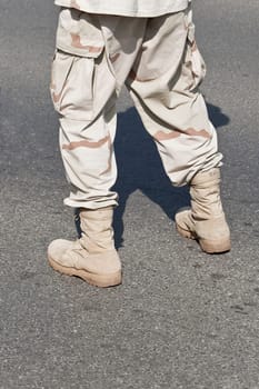 Single soldier waiting - army series