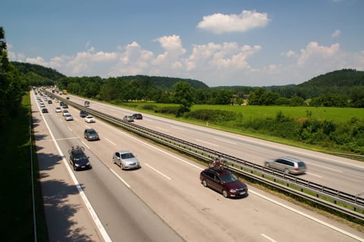 highway traffic jam A8 cars car traffic