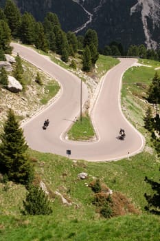 Dolomites Serpentine Curve Hairpin Bend