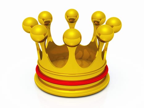 Crown gold red