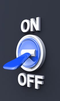 Turn off blue silver black