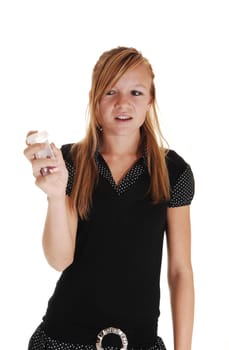 Girl not liking pills.
