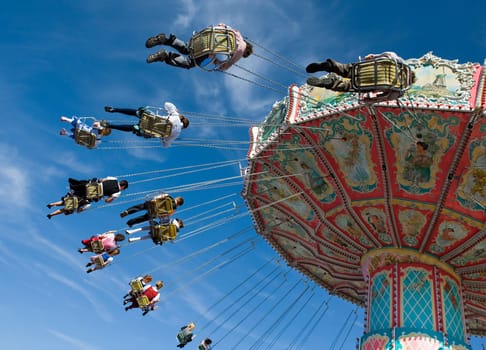 Chain carousel at Munich's Oktoberfest