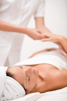 Body care - woman hand massage